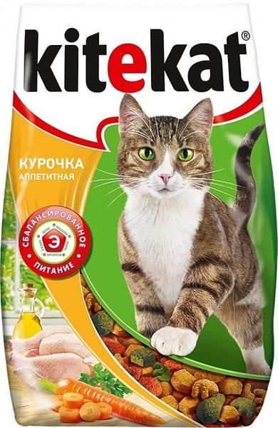 KITEKAT Сухой корм для котов и кошек Курочка аппетитная 