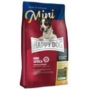 Корм Happy Dog Mini Africa Корм для собак до 10 кг, склонных к пищевым аллергиям и чувсвительным пищеварением с картофель и мясом страуса, не содержит травы 4 кг