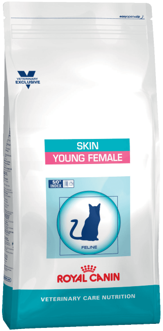 Royal Canin VCN Skin Young Female Корм сухой для стерилизованных кошек до 7 лет с повышенной чувствительностью кожи и шерсти