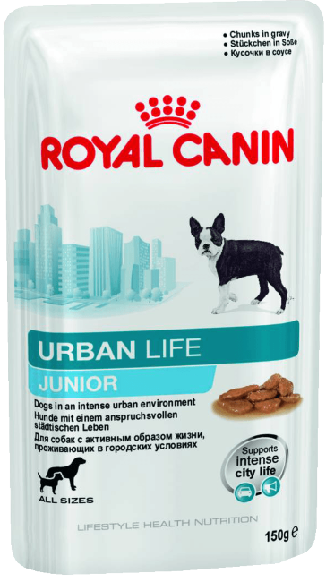 Royal Canin URBAN LIFE JUNIOR WET паучи влажное питание для щенков в возрасте до 10-15 месяцев