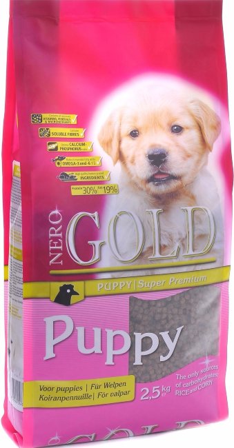NERO GOLD super premium Puppy 30/19 сухой корм для щенков с курицей и рисом,2.5 кг