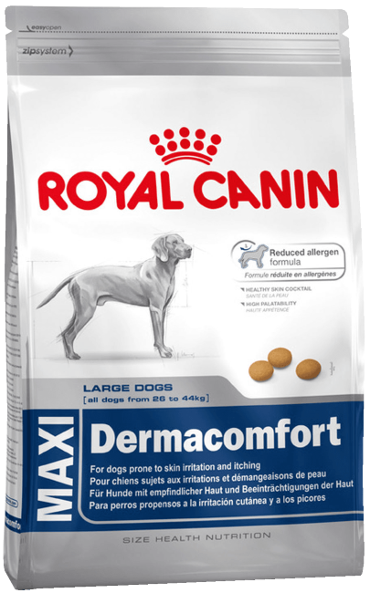 Royal Canin MAXI DERMACOMFORT сухой корм для собак склонных к кожным раздражениям и зуду 14кг