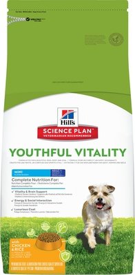 Hill's Science Plan для пожилых собак малых пород 7+, с курицей, Science Plan Youthful Vitality