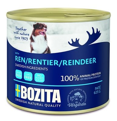 Bozita Reindeer корм для собак, мясной паштет с оленем