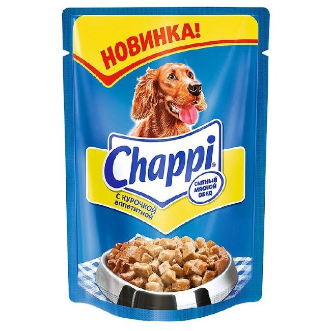Chappi пауч влажный корм для взрослых собак Курочка аппетитная