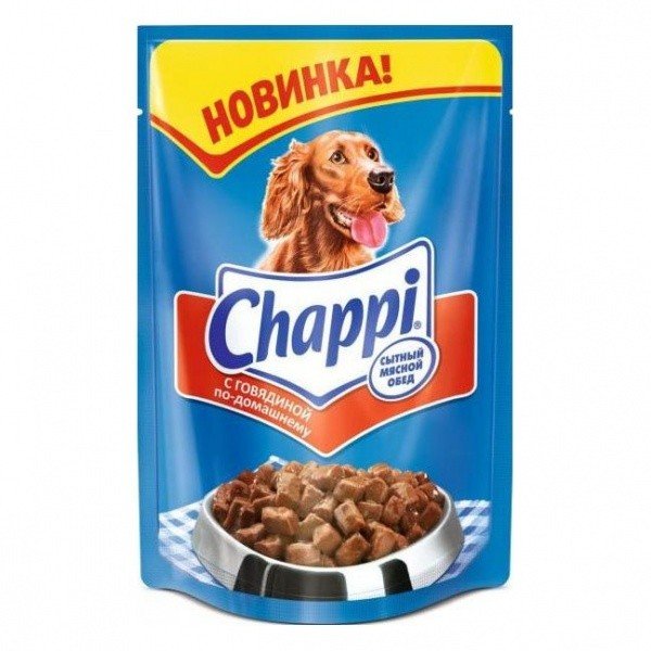 Chappi пауч влажный корм для взрослых собак Говядина по-домашнему 