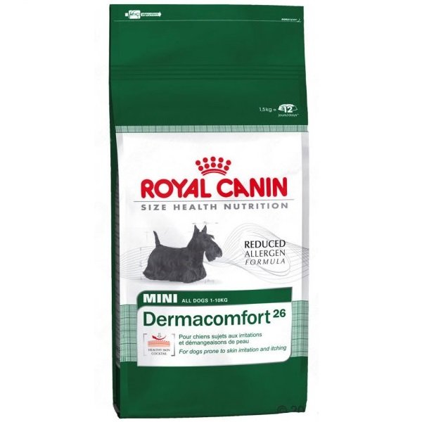 Royal Canin MINI DERMACOMFORT 26 сухой корм для собак склонных к кожным раздражениям и зуду