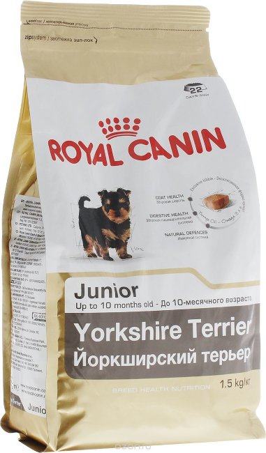 Royal Canin Yorkshire Terrier Junior сухой корм для щенков породы Йоркширский терьер в возрасте до 10 месяцев 1.5 кг