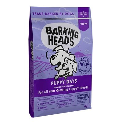 Barking Heads Puppy Days сухой корм для щенков с лососем и курицей "Щенячьи деньки"