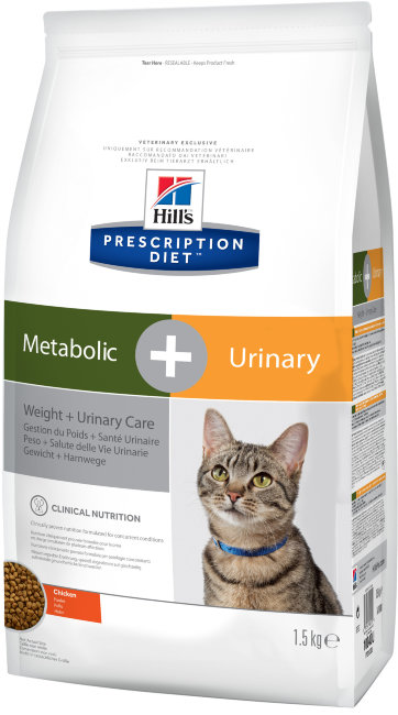 Hill's PD Feline Metabolic + Urinary with Chicken Корм сухой для кошек Диета для снижения веса и профилактики МКБ с курицей