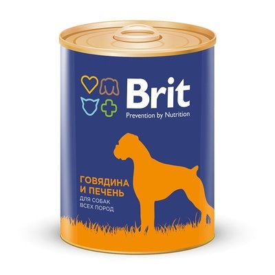 Brit Red Meat & Liver консервы для собак с говядиной и печенью