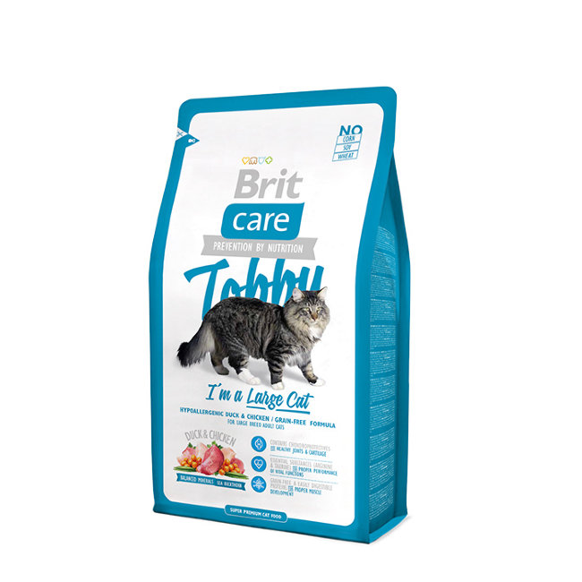Brit Care Cat Tobby Сухой корм для кошек крупных пород  