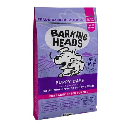 Barking Heads PUPPY DAYS LARGE BREED сухой корм для щенков крупных пород, с курицей, лососем и рисом "Щенячьи деньки" 