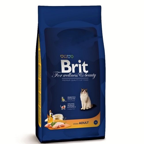 BRIT Premium Cat Adult Chicken Корм сухой для кошек с Курицей и куриной печенью