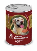 Dog Lunch консервы влажный корм для собак всех пород, Фрикадельки в нежном соусе мясное ассорти
