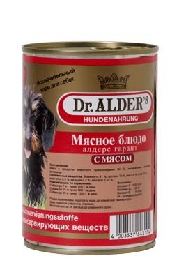 Dr. Alder's Garant консервы влажный корм для взрослых собак всех пород Говядина