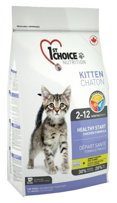 Корм 1ST Choice Kitten сухой для котят, здоровый старт, цыпленок