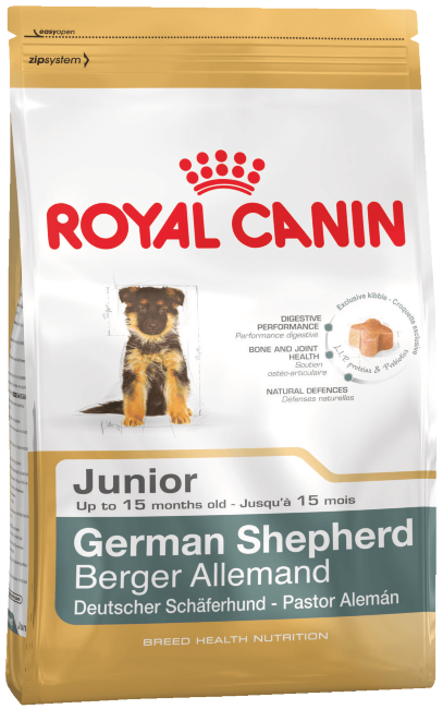 Royal Canin GERMAN SHEPHERD JUNIOR сухой корм для щенков Немецкой овчарки до 15 месяцев 12кг