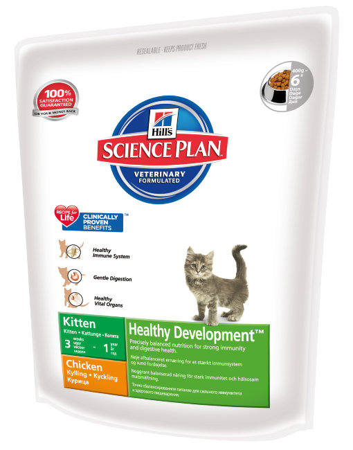 Hill's Science Plan Kitten Healthy Development Chicken Корм сухой для котят с Курицей