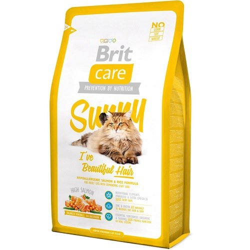 BRIT Care Cat Sunny Beautiful Hair Корм сухой для длинношерстных кошек