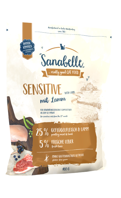 Гипоаллергенный корм Bosch Sanabelle Sensitive with Lamb с ягнёнком для кошек на диете