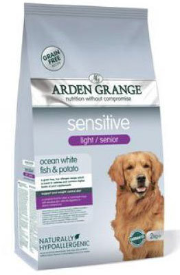 Arden Grange Senior Sensitive Корм сухой диетический для собак преклонного возраста с деликатным желудком и/или чувствительной кожей