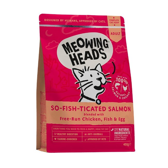 Корм Barking Heads So-fish-ticated Salmon для взрослых кошек, с лососем, курицей и рисом "Фиш-гурман"