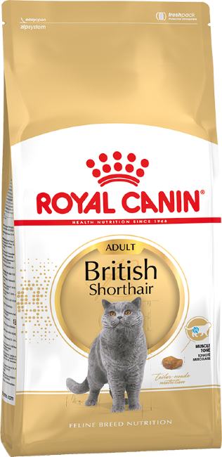 Royal Canin British Shorthair 34 Корм сухой для кошек породы Британская короткошерстная старше 12 месяцев