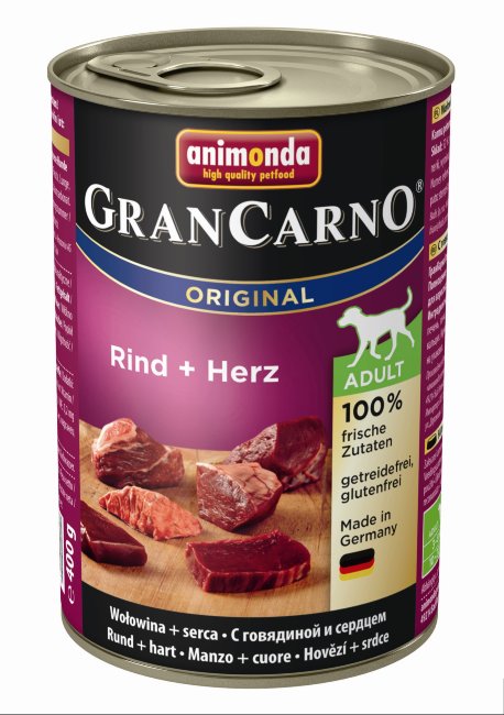 Animonda Gran Carno Original Adult консервы для собак с говядиной и сердцем