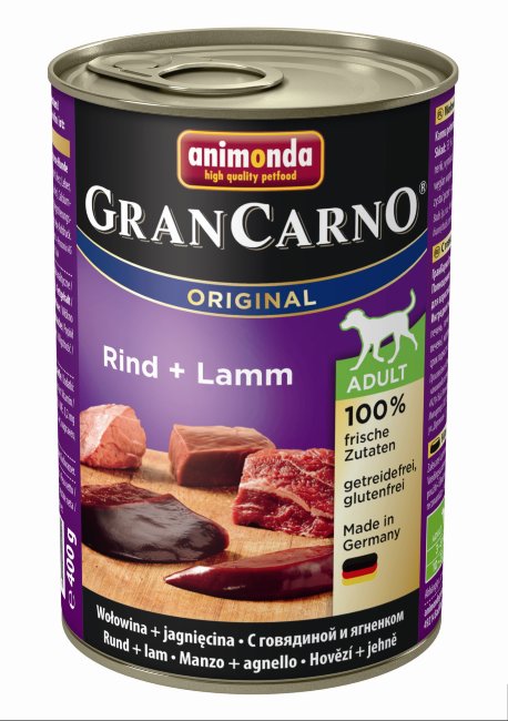 Animonda Gran Carno Original Adult консервы для собак с говядиной и ягненком