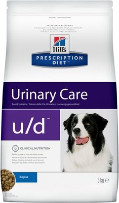  Hill's Prescription Diet u/D для собак лечение мочекаменной болезни (оксалаты, ураты) и почек, Canine U/D 5 кг