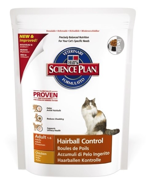 Hill's Science Plan Adult Hairball Control Корм сухой для кошек для профилактики образования комков шерсти в кишечнике