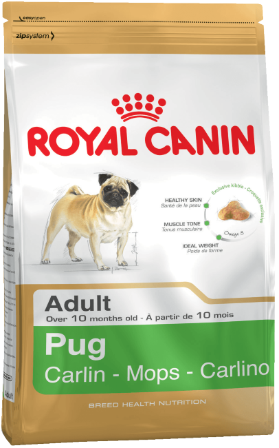 Royal Canin PUG ADULT сухой корм для собак породы Мопс от 10 месяцев