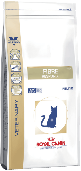 Royal Canin VET Fibre Response Feline FR31 Корм сухой для кошек Диета  при острых и хронических запорах, диареи 